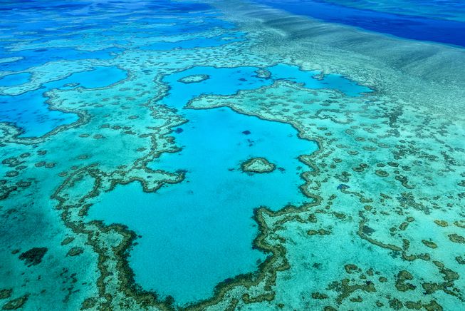 The Great Barrier Reef seen from above