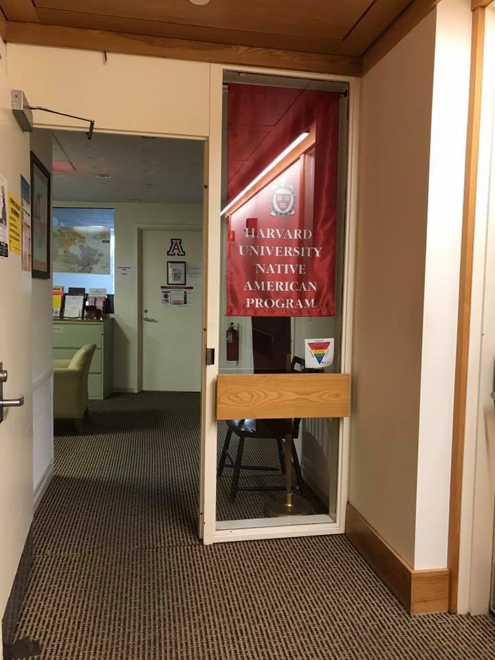My office and home away from home, the Harvard University Native American Program (HUNAP)