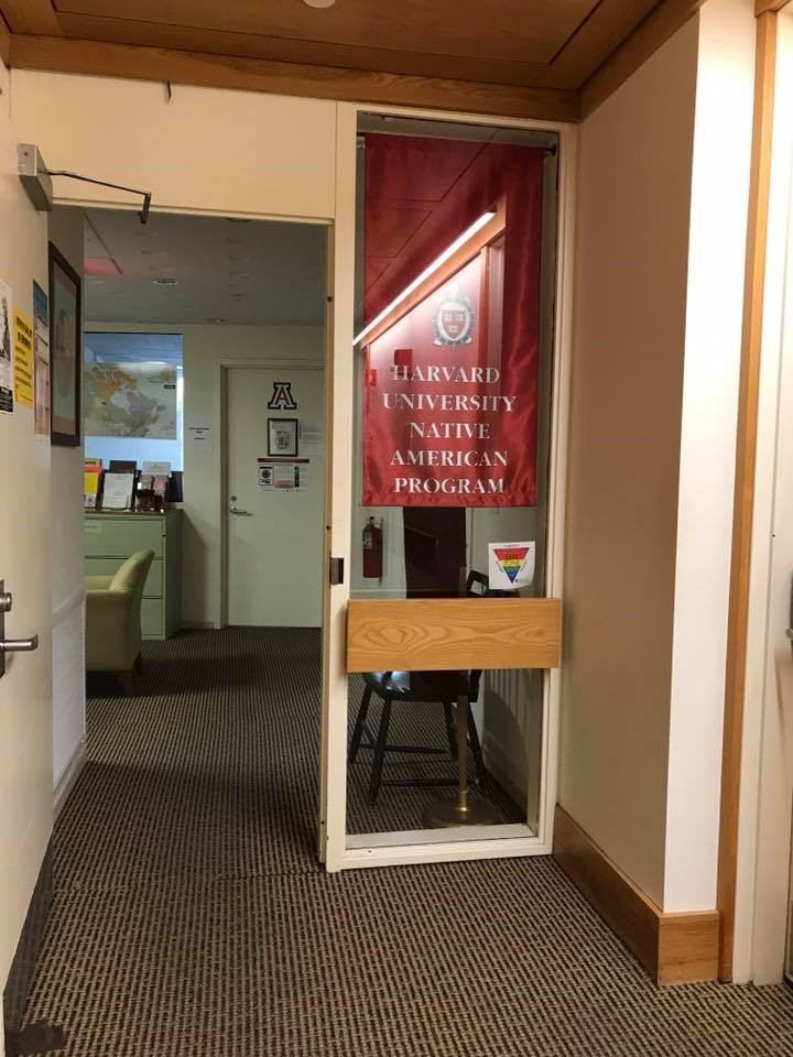My office and home away from home, the Harvard University Native American Program (HUNAP)