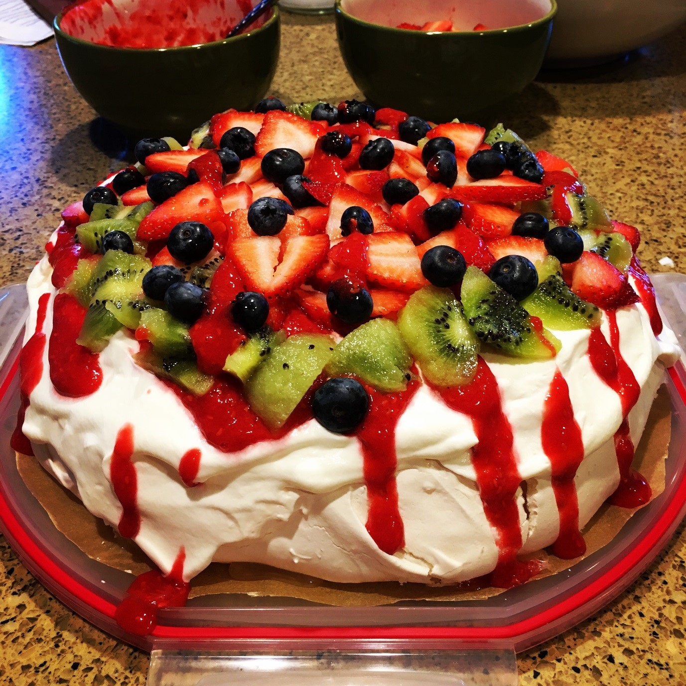 A Pavlova cake made by Jessica Kretzmann