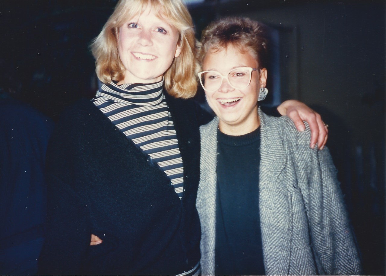 With Berkeley colleague and friend Frances, 1987